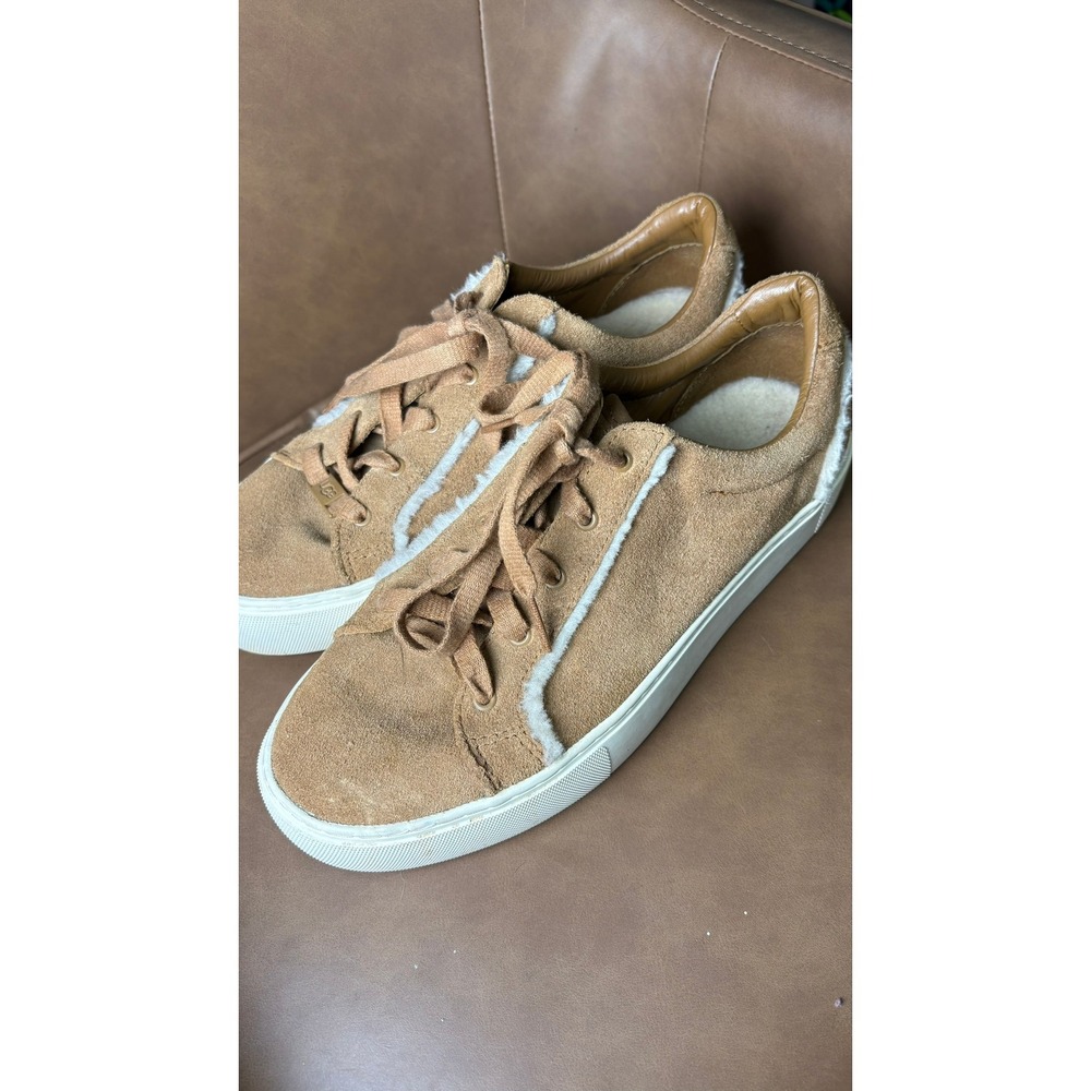UGG Zilo Heritage Trainer Chestnut Suede Shearling Sneakers - Women's 8